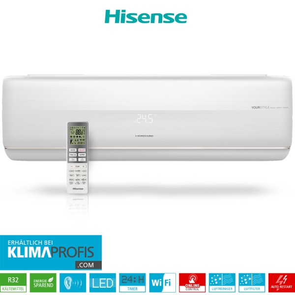 Hisense Fresh Master QF25XW0EG R32 WiFi Multi-Split Wandklimagerät - 2,6 kW