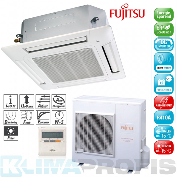Fujitsu AUYG 30 LRL Deckenkassetten Set - 10,0 kW
