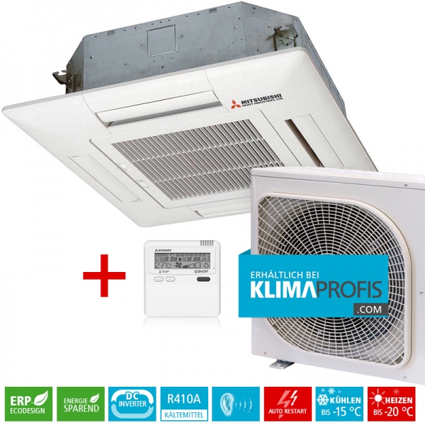 Mitsubishi Heavy FDTC 60 VF Inverter Deckenkassetten-Set - 6,3 kW