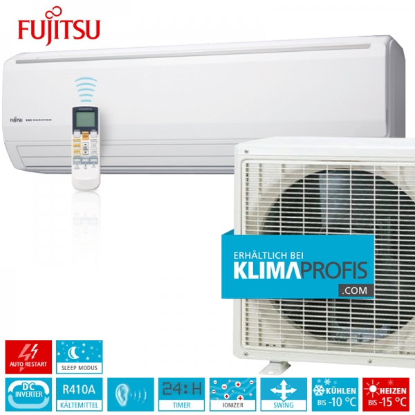 Fujitsu ASYG24LFCC Standard Inverter Wandklimageräte Set - 8 kW