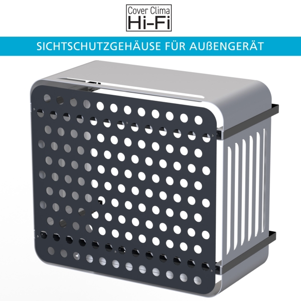 Wärmepumpen Abdeckung, Schutzgehäuse - Cover Hi-Fi, Weiß/Anthrazit