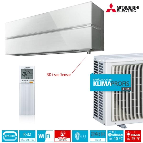 Mitsubishi Electric MSZ-LN35VGHZ2 Diamond R32 Hyper Heating Wandklimageräte-Set - 4 kW