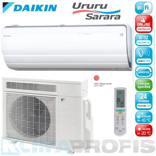 Daikin Ururu Sarara FTXZ25N WIFI Inverter Klimageräte-Set 2,5 kW