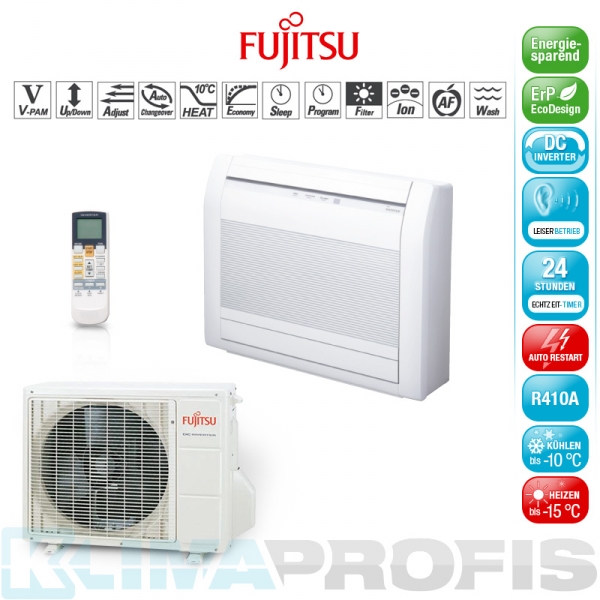 Fujitsu AGYG12LVC Inverter Standklimageräte Set - 4,0 kW
