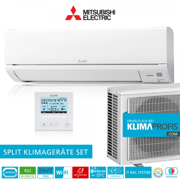 Mitsubishi MSY-TP35VF M-Serie R32 Inverter Wand-Klimageräte Set - 4,0 kW