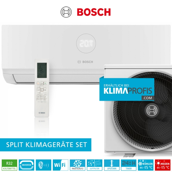 Bosch Climate 3000i-Set 53 WE, R32 Inverter Single Split Klimaanlage - 5,9 kW