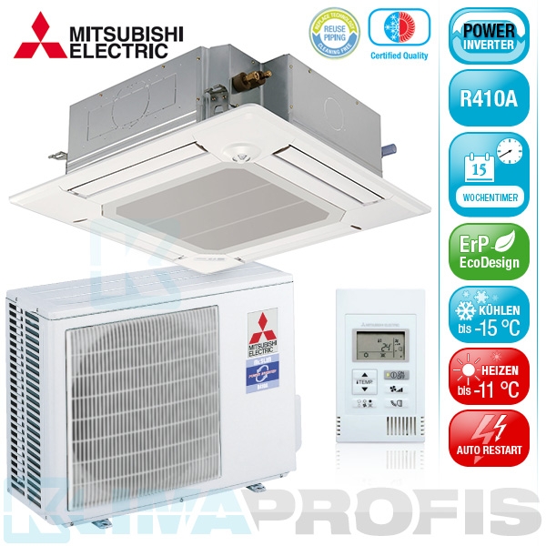 Mitsubishi PLA-ZRP50BA 4-Wege-Deckenkassetten Set A - 5,6 kW