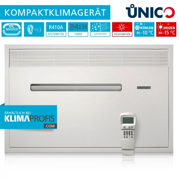 Unterputz-Klimagerät Unico Air Inverter 8 HP Wand-Truhenklimagerät - 2,3 kW, Kühlen und Heizen