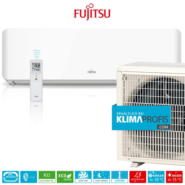 Fujitsu ASYG18KMTB R32 Inverter Design Wandklimageräte Set - 6,0 kW