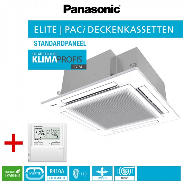 Panasonic S-140PU2E5A 4-Wege-Deckenkassette PACi Elite - 14 kW inkl. Blende CZ-KPU3