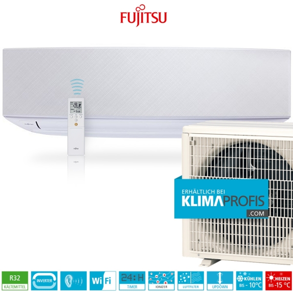 Fujitsu Design Wandklimageräte Set ECO - 09KETA, R32, WiFi, perlweiß - 3,2 kW