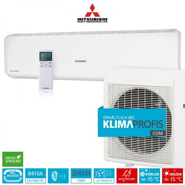 Mitsubishi Heavy SRK 71 ZR-S Inverter Wandklimageräte-Set - 7,7 kW