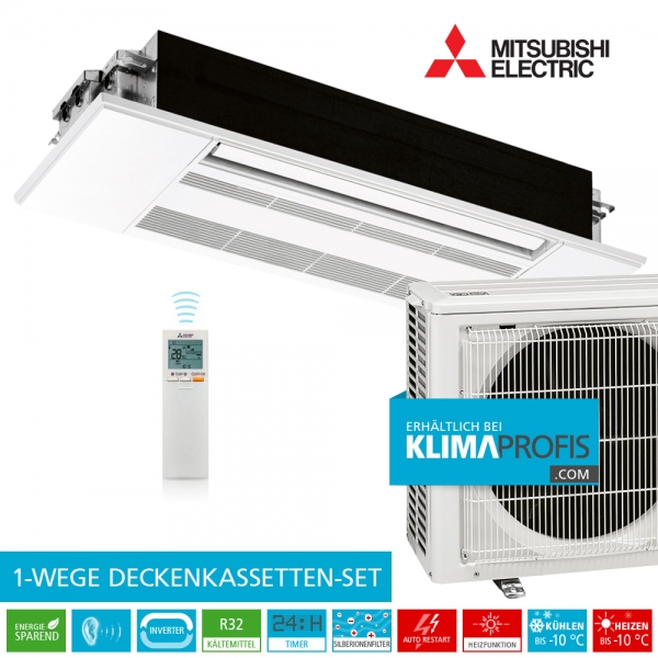 Mitsubishi MLZ-KP35VF R32 1-Wege-Deckenkassette Inverter Set - 3,9 kW