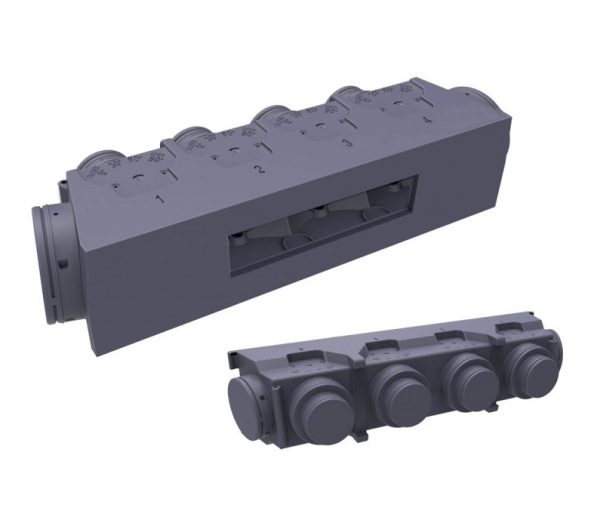 Universal Kanaladapter KPA3 für Kanalklimaanlagen, Polystyrol, 3x Ø150/200 mm