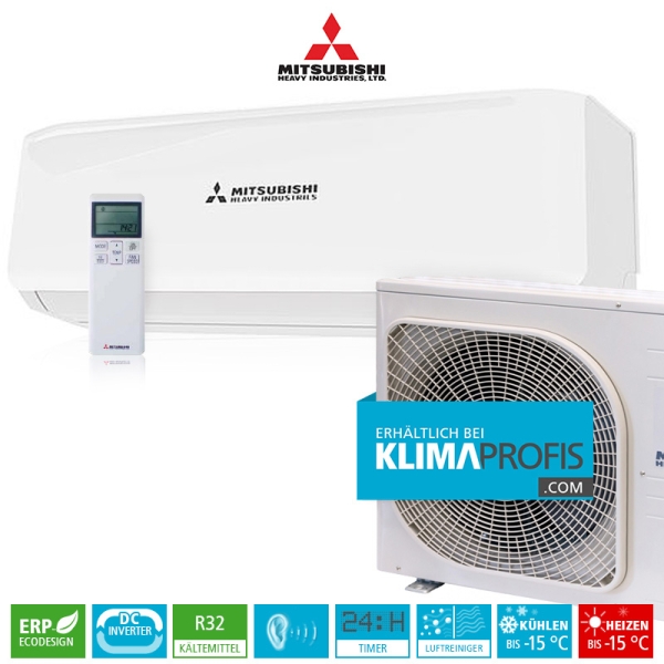 Mitsubishi Heavy SRK50ZS-W R32 Inverter Wandklimageräte-Set - 5,5 kW