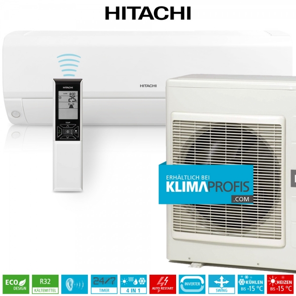 Hitachi Performance RAK-50RPE R32 Inverter Wandklimageräte Set - 5,2 kW
