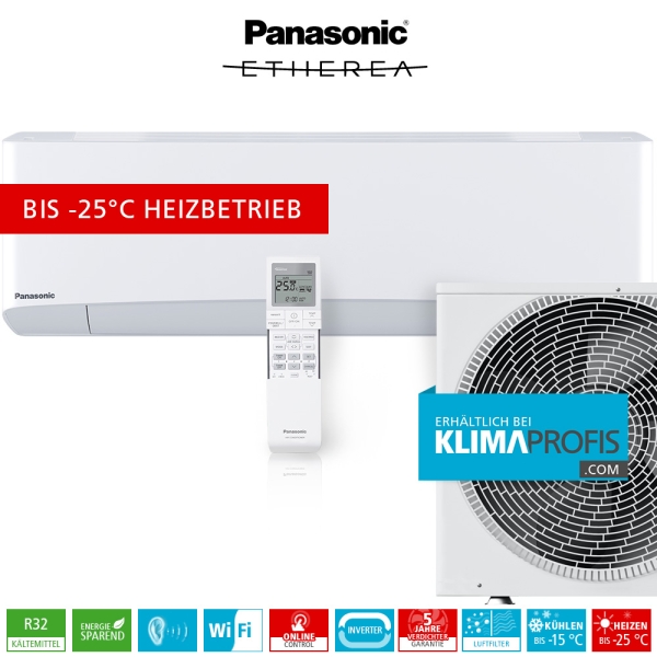 Panasonic Nordic NZ25-YKE R32 Inverter Plus Klimageräte-Set - 3 kW