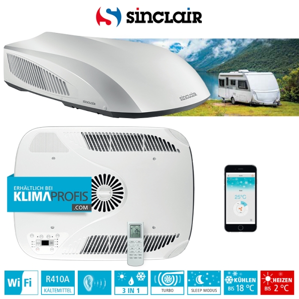 Dach-Klimaanlage ASV-35BS für Wohnanhänger oder Wohnwagen, WiFi - 3,5 kW