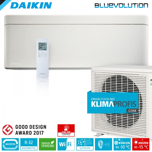Daikin Stylish FTXA25A WiFi R32 Inverter Wand-Klimageräte-Set 2,5 kW