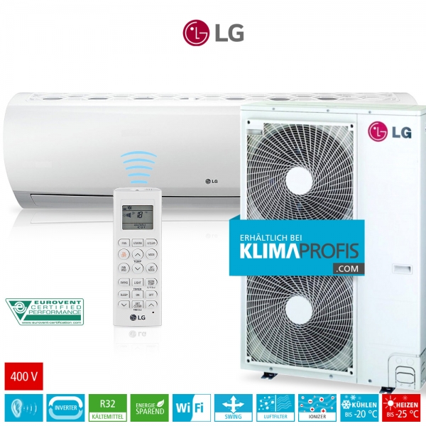 LG Universal US36F S Dual Inverter R32 - Wandklimageräte Set - 12,5 kW