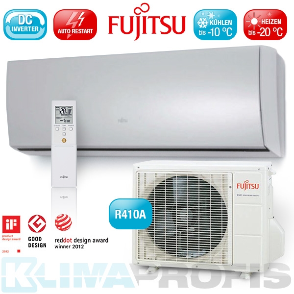 Fujitsu Nordic ASYG-09LTCB Inverter Design Wandklimageräte Set - 3,5 kW