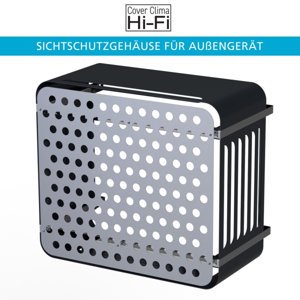 Wärmepumpen Abdeckung, Schutzgehäuse - Cover Hi-Fi, Anthrazit/Silber
