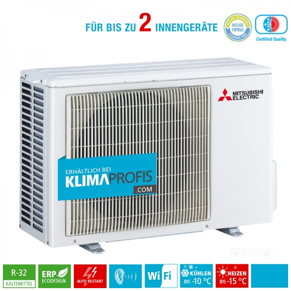 Mitsubishi Electric MXZ-2F53VF R32 Multisplit Inverter Außengerät 5,6 kW für 2 Innengeräte