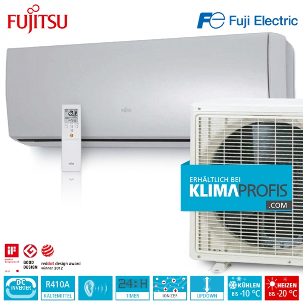 Fujitsu ASYG12LTCA Inverter Design Wandklimageräte Set - 4 kW