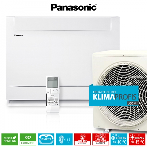Panasonic Mini-Standtruhe CS-Z25UFEAW R32 Inverter Plus Klimageräte-Set - 3,4 kW