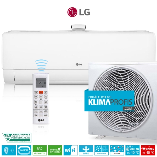 LG Deluxe Air Purification AP09RK Dual Inverter R32 - Wandklimageräte Set - 3,7 kW