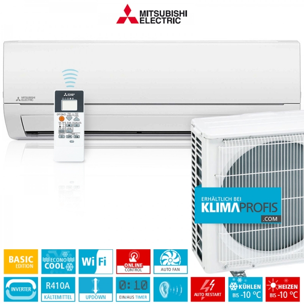 Mitsubishi MSZ-DM35VA Basic Edition Inverter Wandklimageräte Set - 3,5 kW