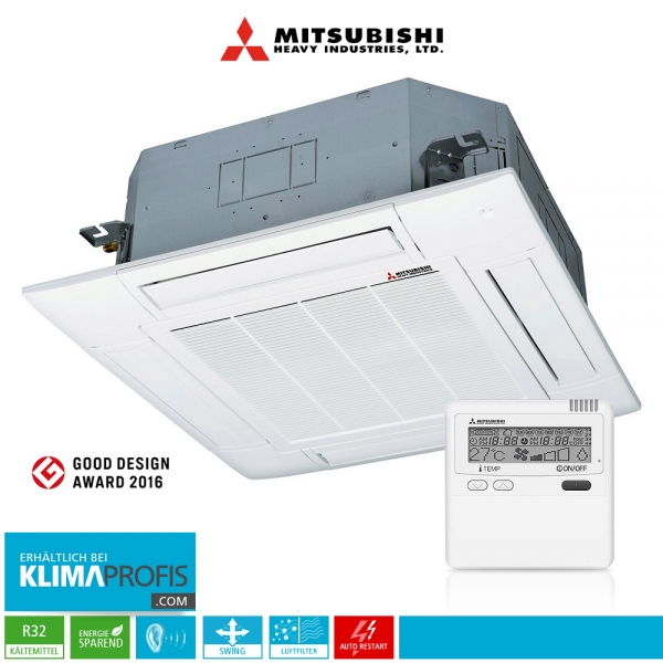 Mitsubishi Heavy FDT 100 VH 4-Wege-Deckenkassette mit Standardpaneel - 10 kW
