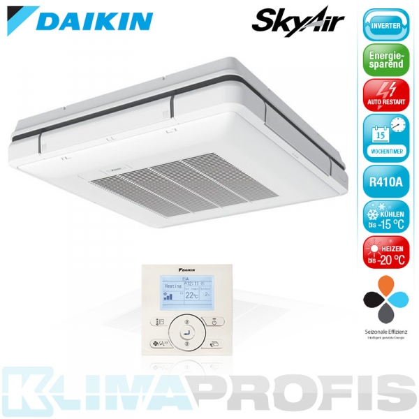 Daikin FUQ125C Sky Air Syncro Unterdeckengerät - 12 kW mit Kabelfernbedienung