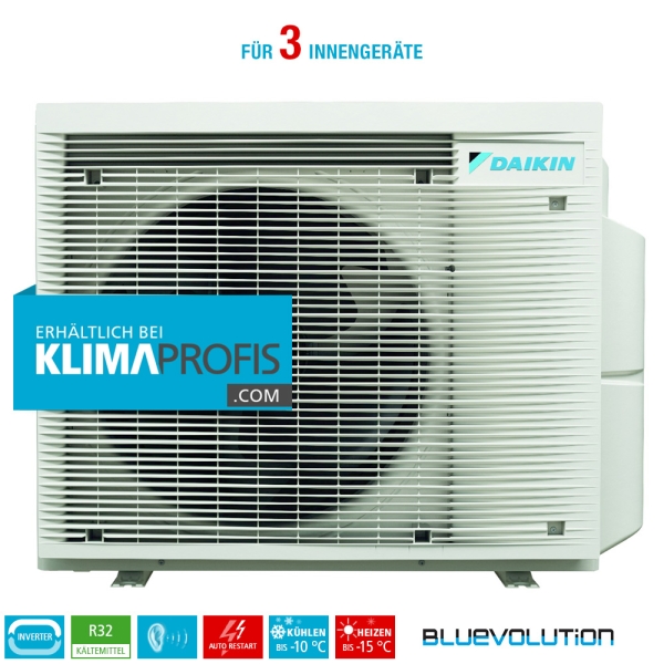 Daikin 3MXM52A Multisplit Inverter Außengerät, R32 - 5,2 kW für 3 Innengeräte