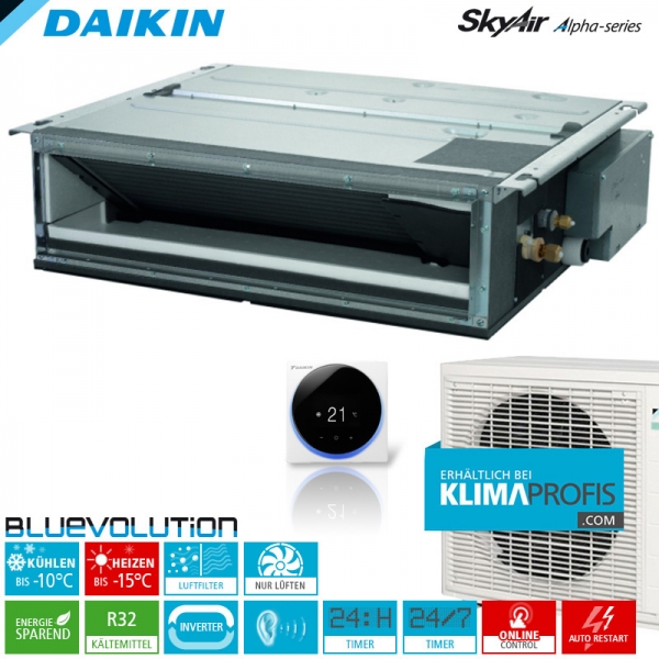 Daikin FDXM50F9 R32 Inverter Kanalklimageräte-Set - 5,0 kW