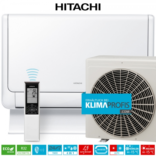 Hitachi Shirokuma RAF-35RXE R32 Inverter Truhenklimageräte Set - 4 kW