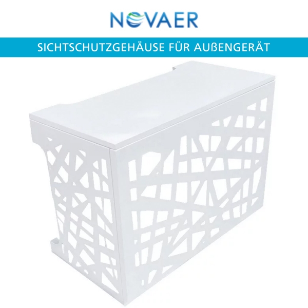 Novaer Sichtschutz Gehäuse Lasercut, Weiß, Größe L, 1200x1200x550mm