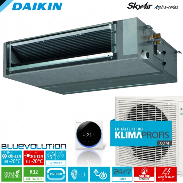 Daikin FBA60A9 R32 Inverter Kanalklimageräte-Set - 6,0 kW