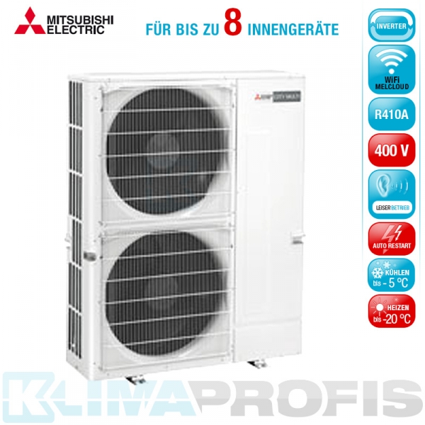 Mitsubishi PUMY-P140YKM Multisplit Inverter Außengerät 15,5 kW für 2-8 Innengeräte
