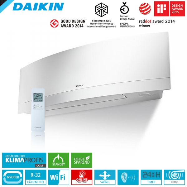 Daikin Emura FTXJ50MW, R32, WiFI - 5 kW Multisplit Wandklimagerät