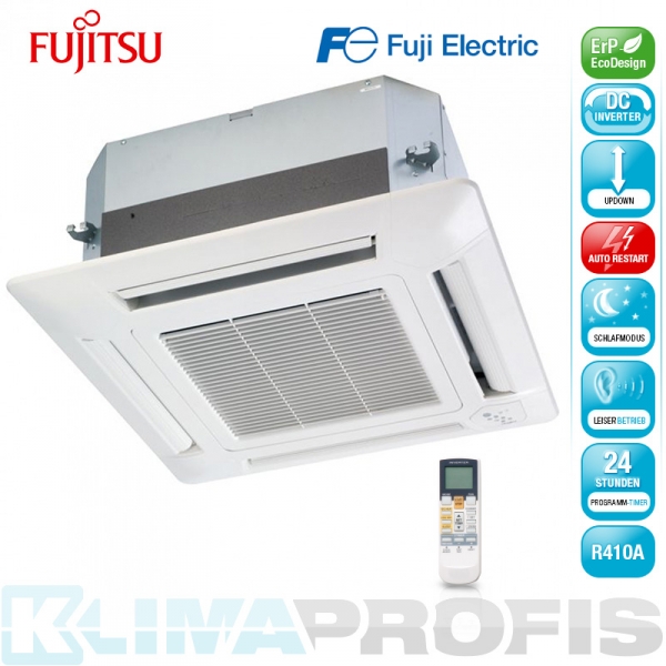 Fujitsu AUYG 07LVLA 4-Wege Kassettenklimagerät Inneneinheit Inverter - 2 kW