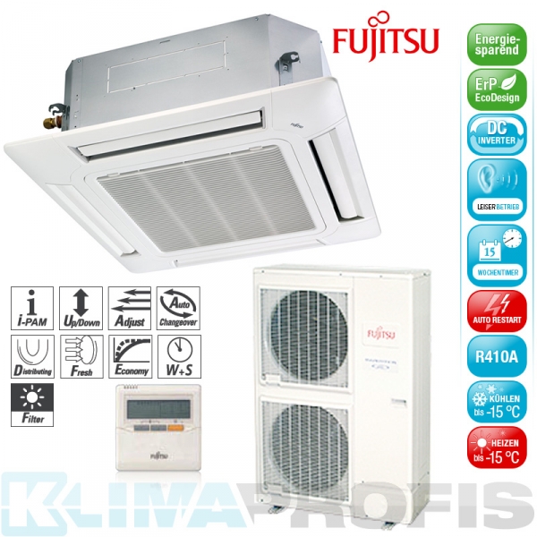 Fujitsu AUYG-54 LRL Deckenkassetten Set - 14,5 kW